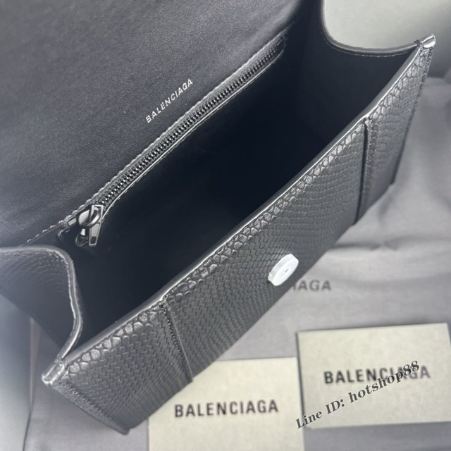 Balenciaga專櫃爆款Hourglass蛇紋沙漏包 巴黎世家蛇紋牛皮手提包 fyj1493